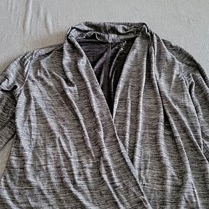 New York and Company gray wrap shirt, size large